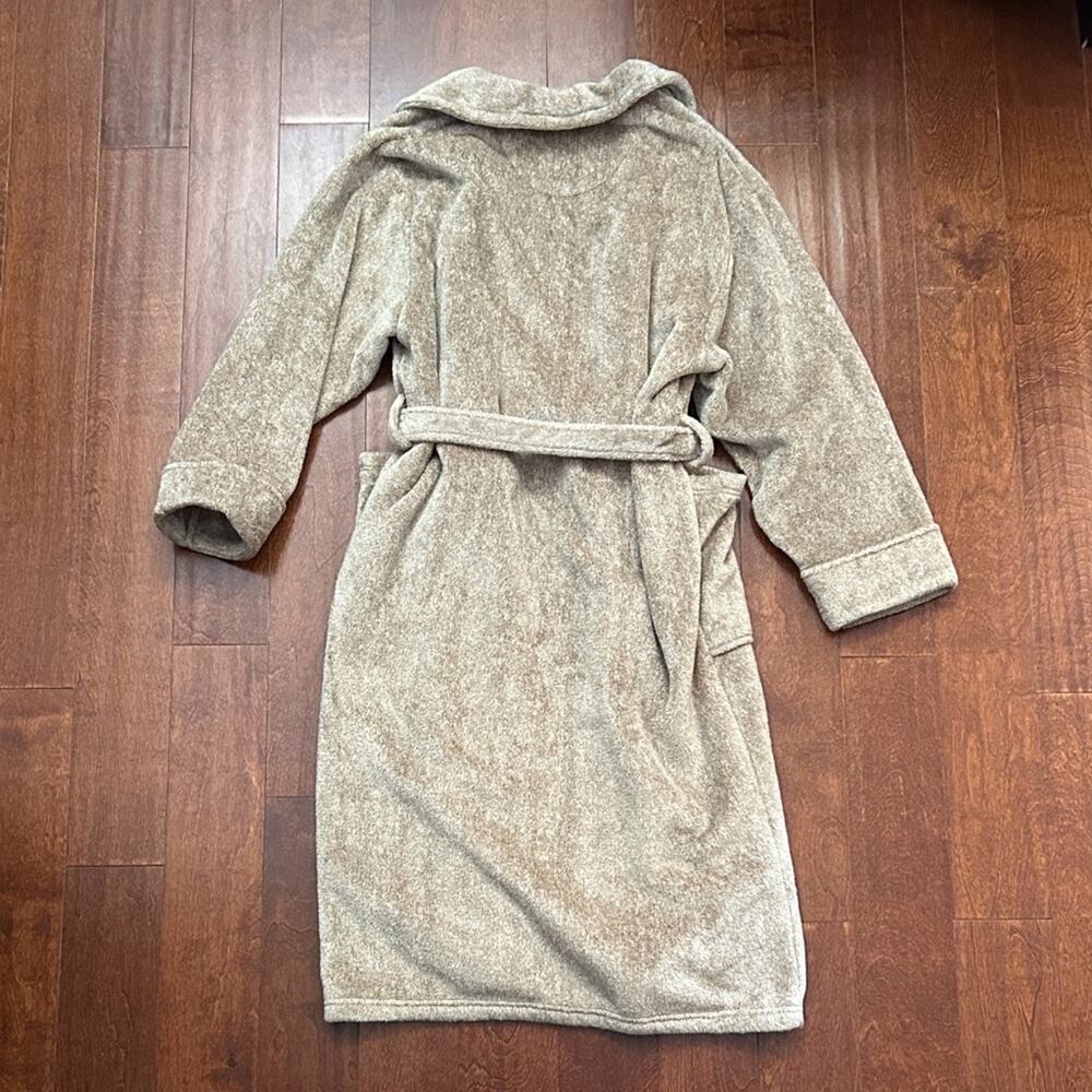 Daniel Buchler Men’s Plush Tan Bathrobe, Size L/XL - Picture 10 of 15